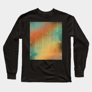 Trippy Glitched Retro Wood-Textured Pattern Long Sleeve T-Shirt